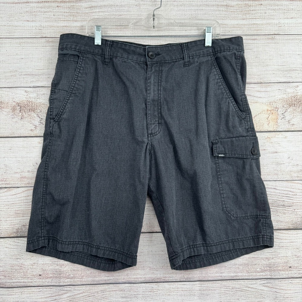 Vans Cargo Shorts Mens 38 Black VN0A3TGHBLK Off The Wall Skate Utility